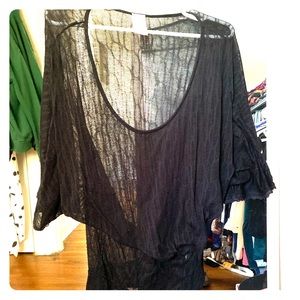 Free people off should black sweater